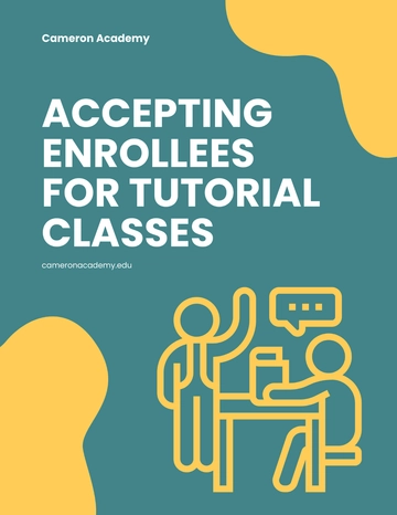 Free Tutor Class Flyer Template to Edit Online