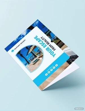 Beach Resort Bi-Fold Template