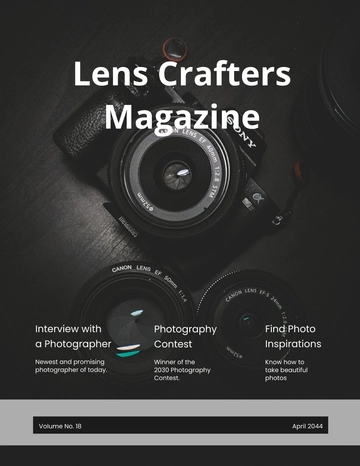 Free Blank Photography Magazine Template to Edit Online