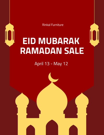 Free Ramadan Sale Flyer Template to Edit Online