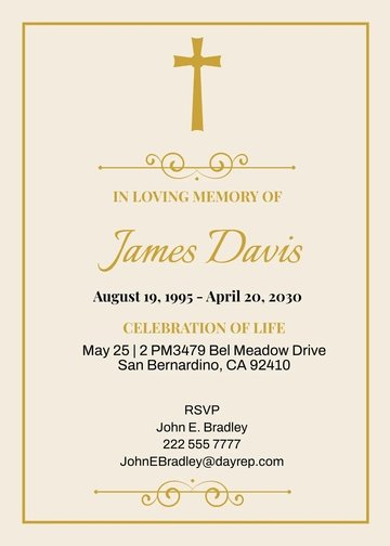 Free Catholic Funeral Prayer Cards Template to Edit Online