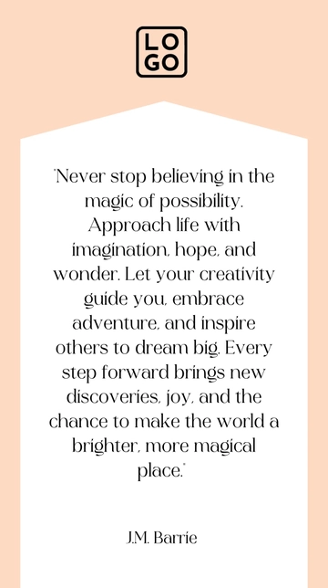 Free J.M. Barrie - Never doubt yourself, it will only hold you back. Template to Edit Online