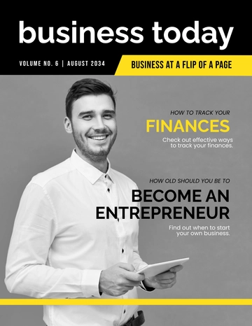Free Blank Business Magazine Template to Edit Online