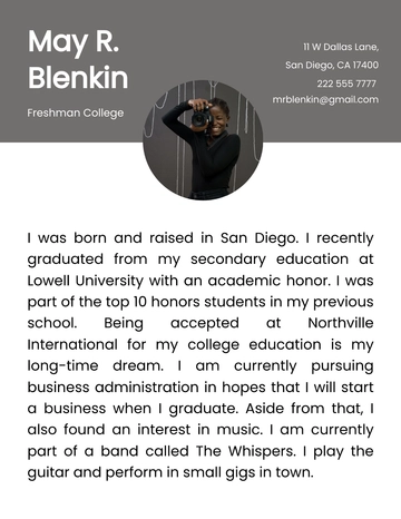 Free Self Introduction For Freshers Template to Edit Online