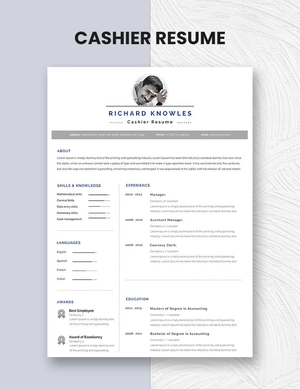 Cashier Resume