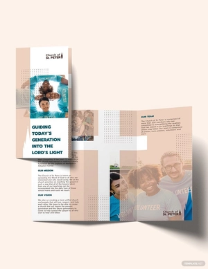 Church Fundraiser Tri-Fold Brochure Template