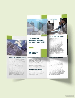 Banking Tri-Fold Brochure Template