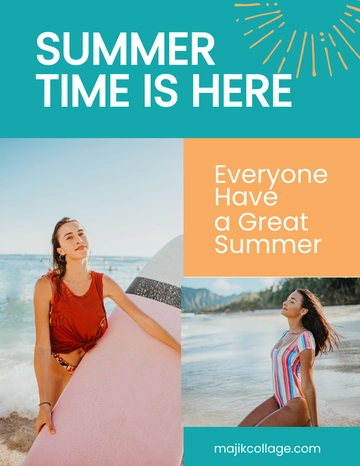 Free Summer Collage Flyer Template to Edit Online
