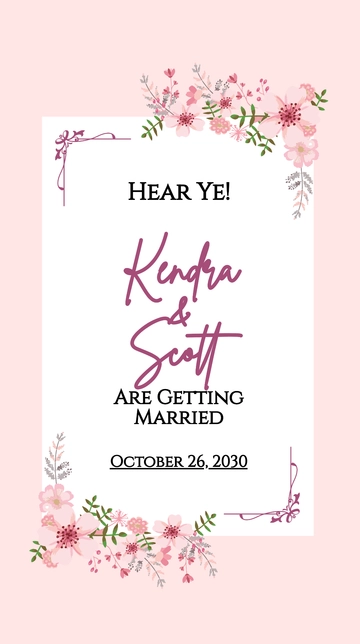 Free Wedding Announcement Whatsapp Post Template to Edit Online
