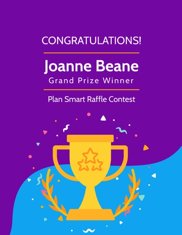 Free Contest Winner Announcement Flyer Template to Edit Online
