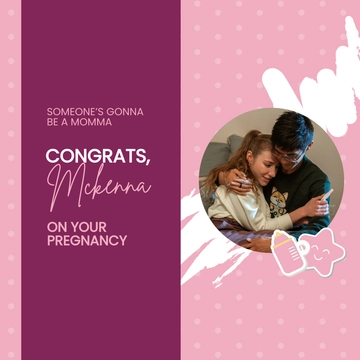 Free Pregnancy Announcement Linkedin Post Template to Edit Online