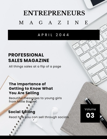 Free Professional Sales Magazine Template to Edit Online