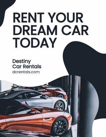 Free Luxury Car Rental Flyer Template to Edit Online