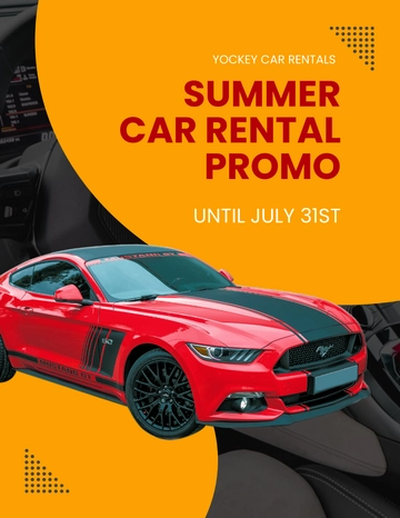Free Car Rental Promotion Flyer Template to Edit Online