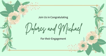 Free Engagement Announcement Facebook Post Template to Edit Online