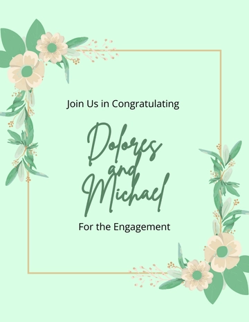 Free Engagement Announcement Flyer Template to Edit Online