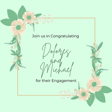 Free Engagement Announcement Instagram Post Template to Edit Online