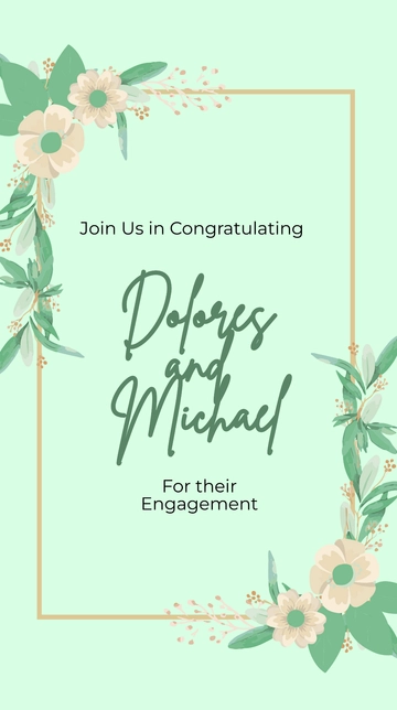Free Engagement Announcement Instagram Story Template to Edit Online