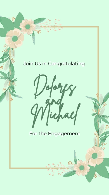 Free Engagement Announcement Whatsapp Post Template to Edit Online