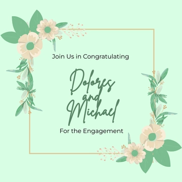 Free Engagement Announcement Linkedin Post Template to Edit Online