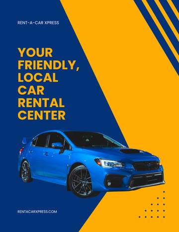 Free Car Rental Service Flyer Template to Edit Online