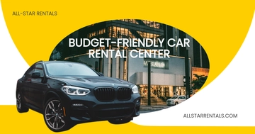 Free Budget Car Rental Facebook Post Template to Edit Online