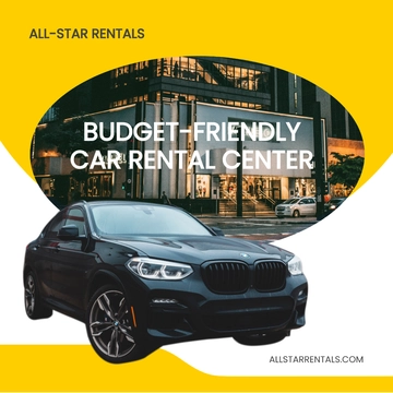 Free Budget Car Rental Instagram Post Template to Edit Online