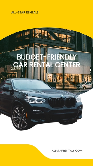 Free Budget Car Rental Instagram Story Template to Edit Online