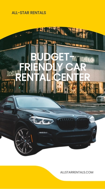 Free Budget Car Rental Whatsapp Post Template to Edit Online