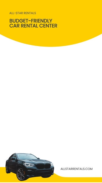 Free Budget Car Rental Snapchat Geofilter Template to Edit Online