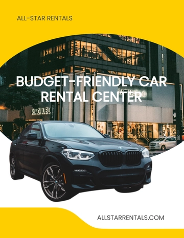 Free Budget Car Rental Flyer Template to Edit Online