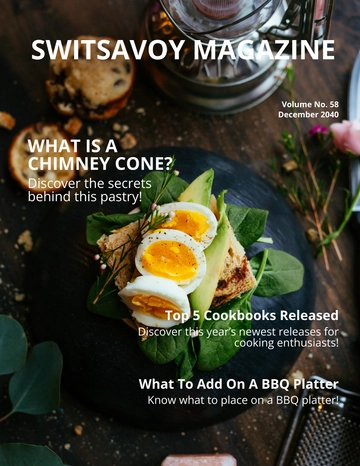 Free Simple Cooking Magazine Template to Edit Online