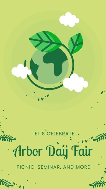 Free Arbor Day Celebration Whatsapp Post Template to Edit Online