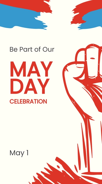 Free May Day Event Whatsapp Post Template to Edit Online