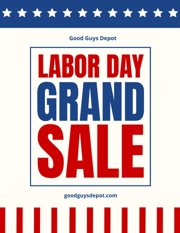 Free Labor Day Sale Flyer Template to Edit Online