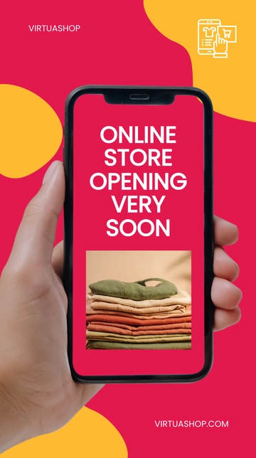 Free Online Store Open Announcement Instagram Story Template to Edit Online