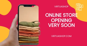 Free Online Store Open Announcement Facebook Post Template to Edit Online