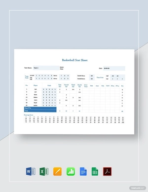 Basketball Stat Sheet Template