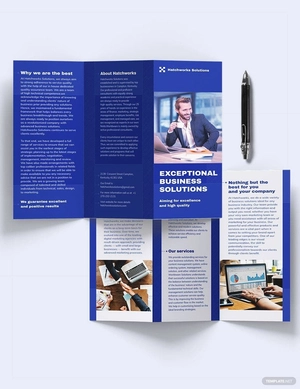 Business Company Tri-Fold Brochure Template