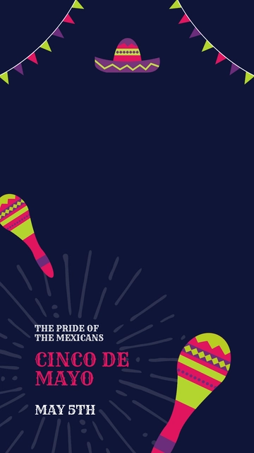 Free Cinco De Mayo Party Snapchat Geofilter Template to Edit Online