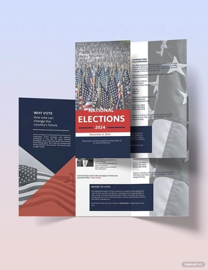 Election Campaign Tri-Fold Brochure Template