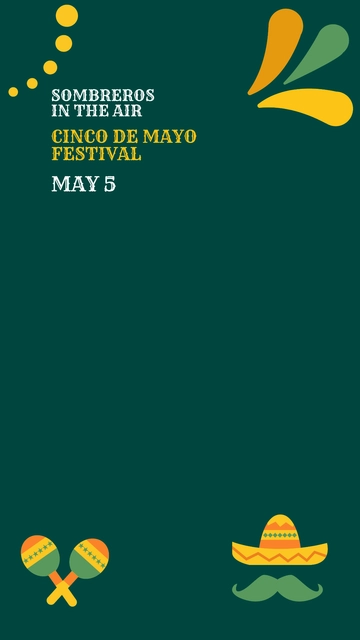 Free Cinco De Mayo Event Snapchat Geofilter Template to Edit Online