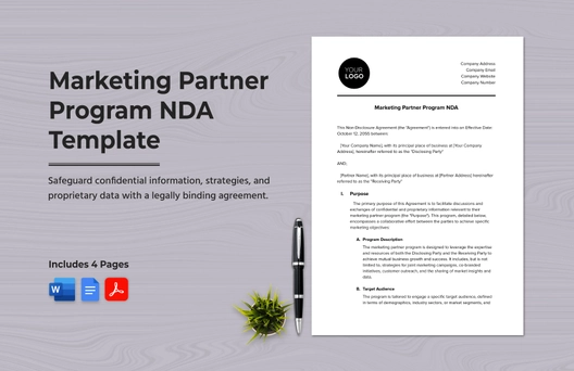 Marketing Partner Program NDA Template Marketing Partner Program NDA Template