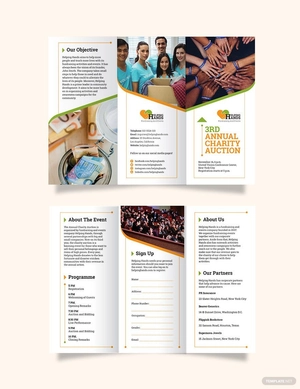 Fundraising Event Tri-Fold Brochure Template