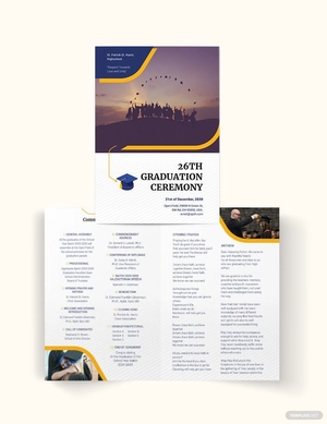 Graduation Bi-Fold Brochure Template