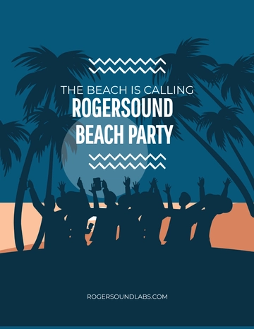 Free Beach Party Advertisement Flyer Template to Edit Online