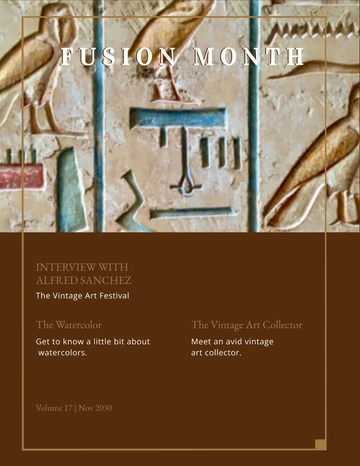 Free Vintage Art Magazine Template to Edit Online
