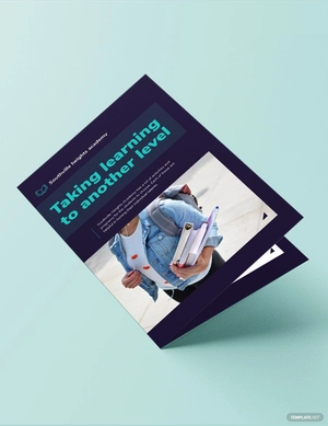 High School Bi-Fold Brochure Template