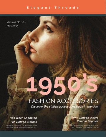 Free Vintage Style Magazine Template to Edit Online