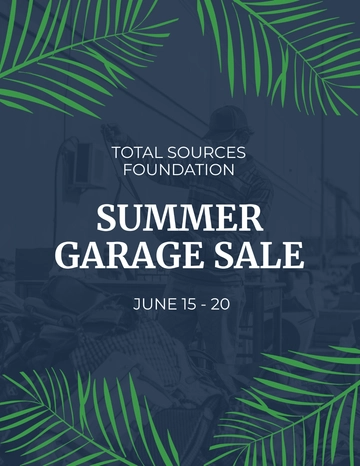 Free Summer Garage Sale Flyer Template to Edit Online
